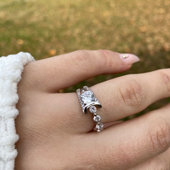 925 sterling silver Creative Round Cut Sapphire - Picture 9 of 11